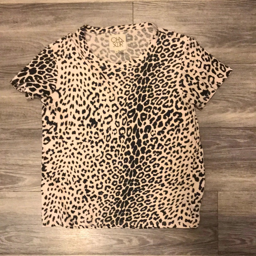 Pale pink ChaSor brand tee